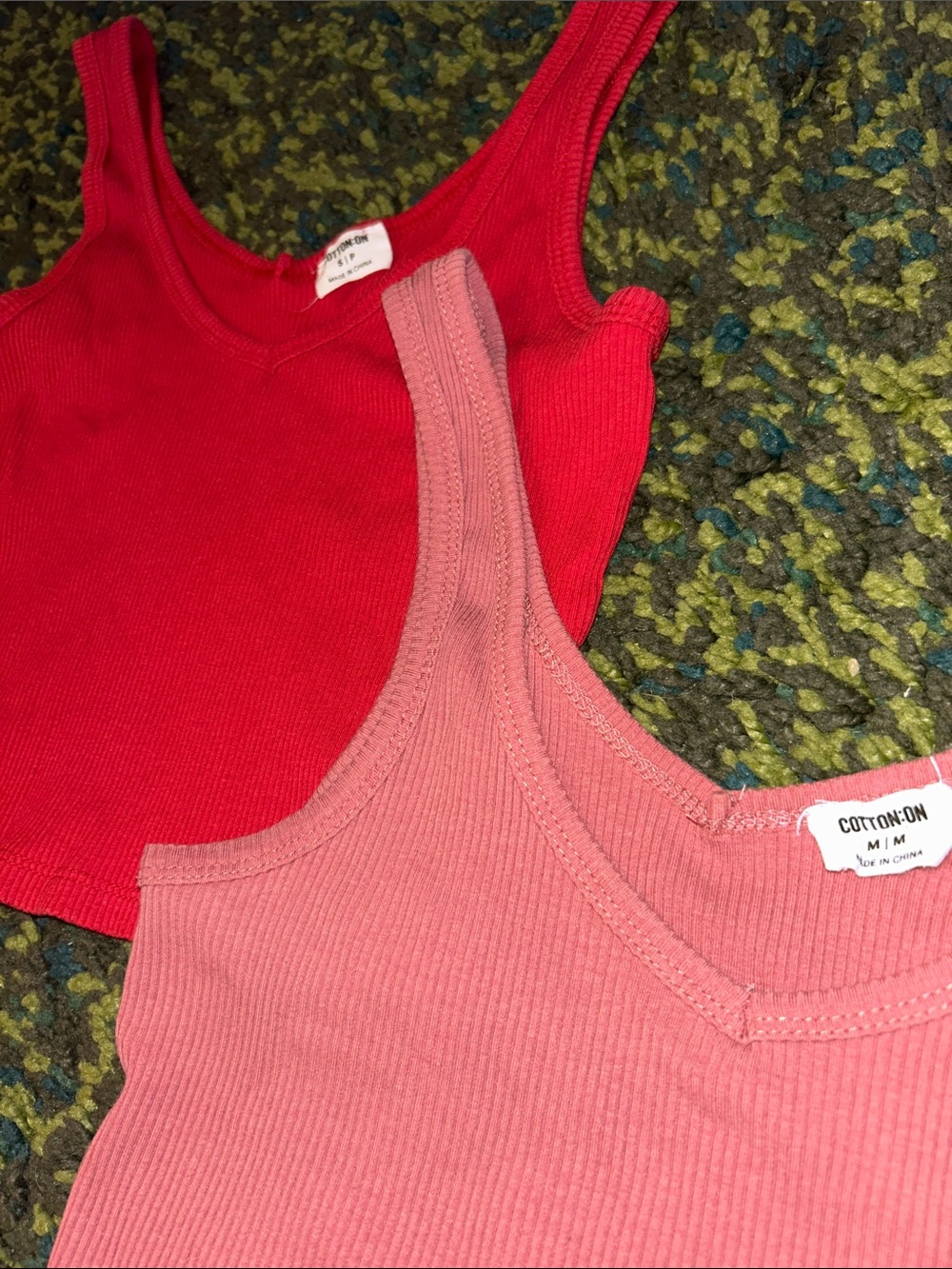 Two Cotton On Ribbed Cropped Tank Tops - Picture 4 of 4